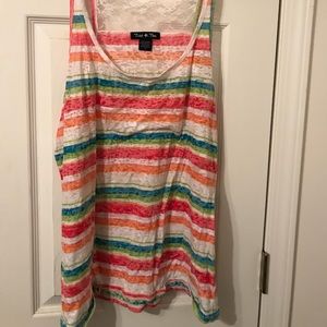 torrid size 2 -Multi colored burnout tank top